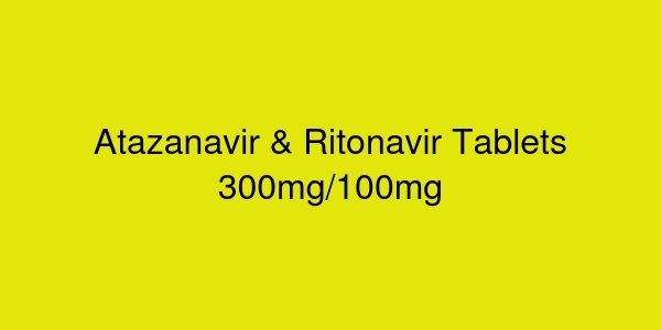 Atazanavir & Ritonavir Tablets 300mg/100mg