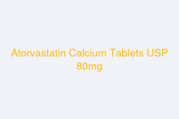 Atorvastatin Calcium Tablets USP 80mg
