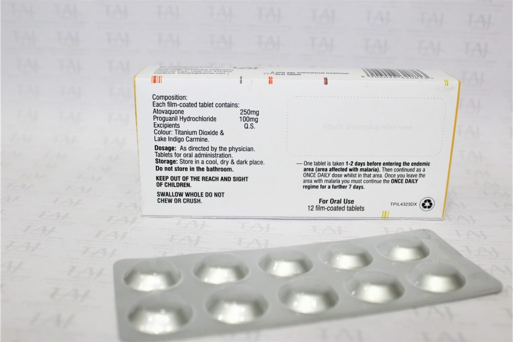 Atovaquone and Proguanil HCl Tablet