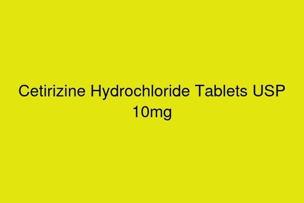 Cetirizine Hydrochloride Tablets USP 10mg