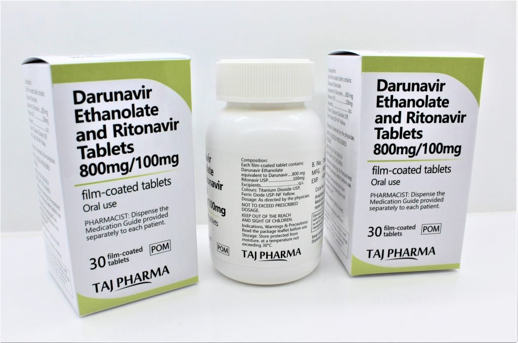 Darunavir Ethanolate & Ritonavir Tablets 800mg/100mg Manufacturers Suppliers in India WHO-GMP Certified