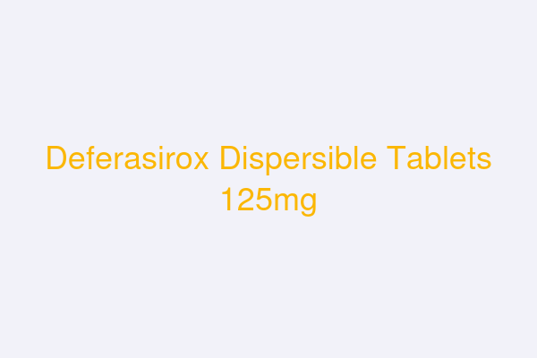 Deferasirox Dispersible Tablets 125mg