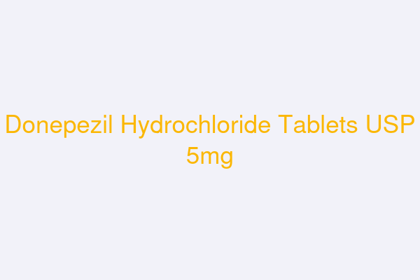Donepezil Hydrochloride Tablets USP 5mg
