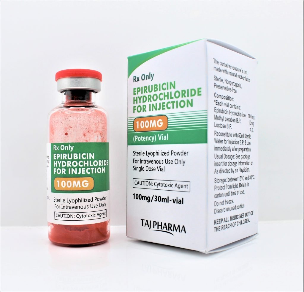Epirubicin Hydrochloride for Injection 100mg API Manufacturer in India