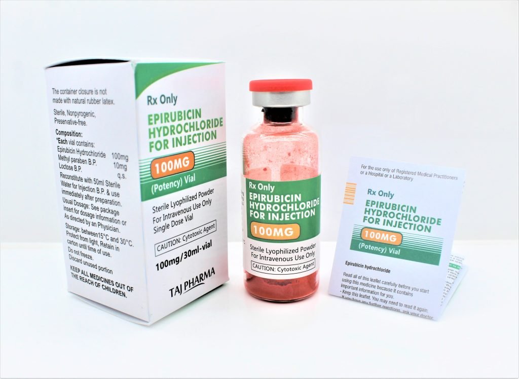 Epirubicin Hydrochloride for Injection 100mg Manufacturer FDA Approved