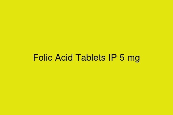 Folic Acid Tablets IP 5mg