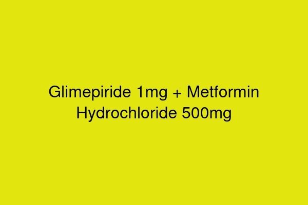 Glimepiride 1mg + Metformin Hydrochloride 500mg