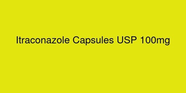 Itraconazole Capsules USP 100mg