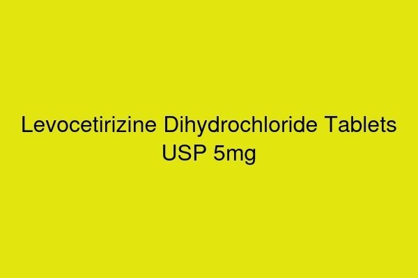 Levocetirizine Dihydrochloride Tablets USP 5mg