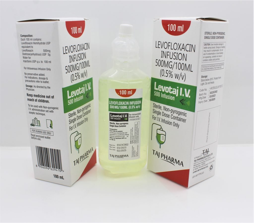 Levofloxacin Intravenous Infusion USP 500mg Manufacturer from Mumbai
