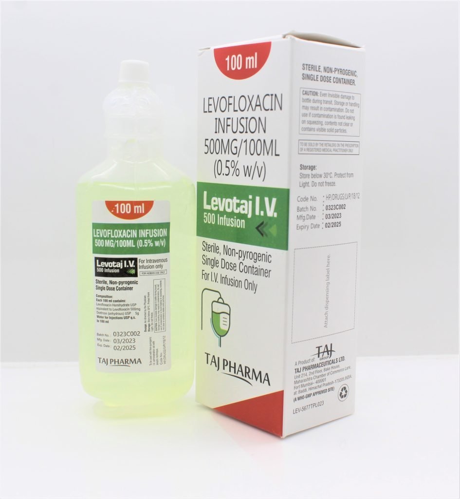 Levofloxacin Intravenous Infusion USP 500mg Manufacturer PAN India