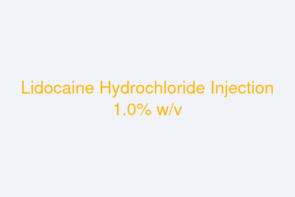 Lidocaine Hydrochloride Injection 1.0% w/v