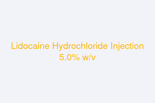 Lidocaine Hydrochloride Injection 5.0% w/v
