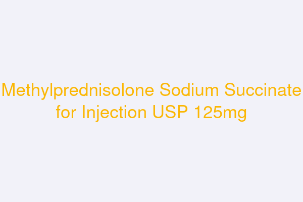 Methylprednisolone Sodium Succinate for Injection USP 125mg