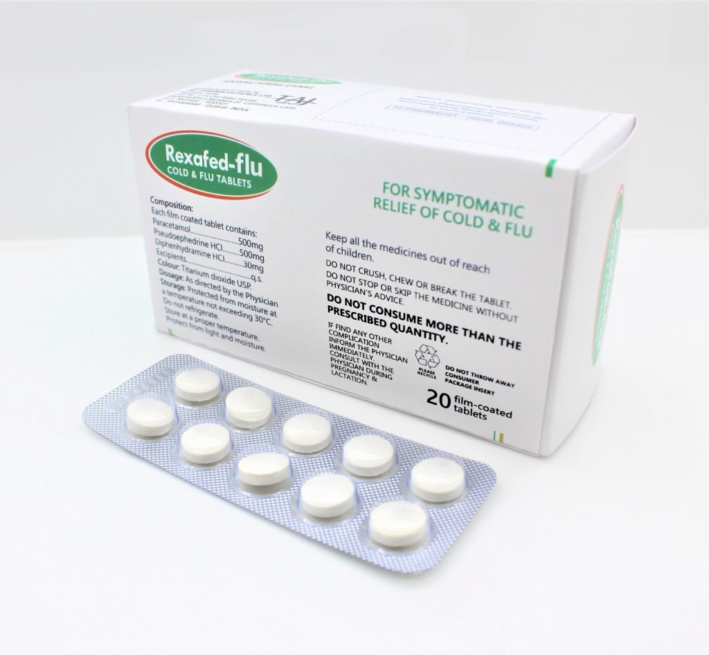 Paracetamol, Pseudoephedrine & Diphenhydramine Tablets (500mg+30mg+25mg) Best Price in Mumbai Maharashtra Taj Pharma