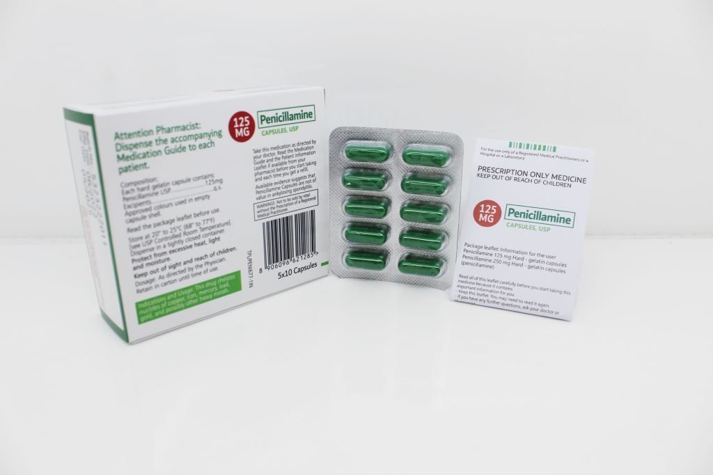 Penicillamine Capsules 125mg Manufacturer in India