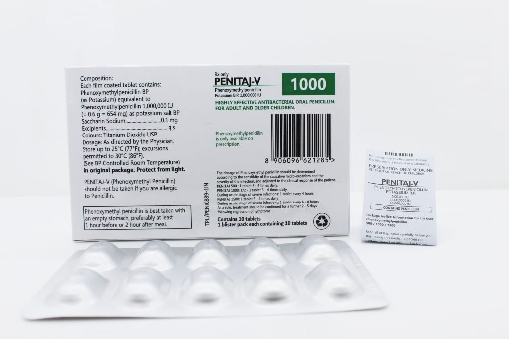 Phenoxymethylpenicillin Tablets BP 1,000,000 I.U. Manufacturer Supplier PCD Pharma Franchise