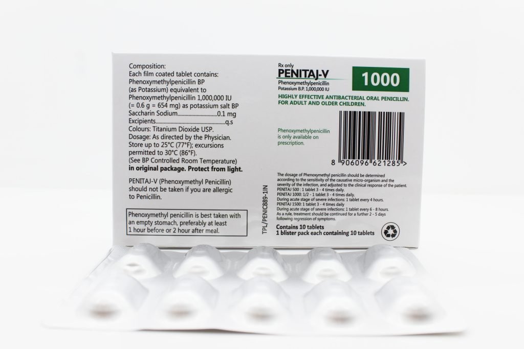 Phenoxymethylpenicillin Tablets BP 1,000,000 I.U. Manufacturer Supplier