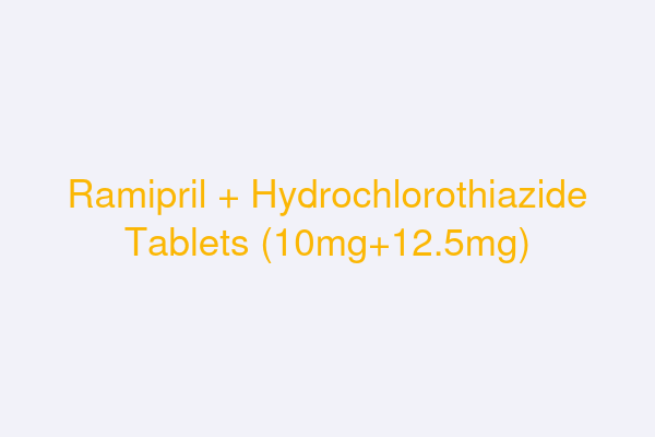 Ramipril + Hydrochlorothiazide Tablets (10mg+12.5mg)