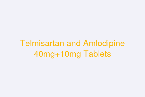 Telmisartan and Amlodipine 40mg+10mg Tablets