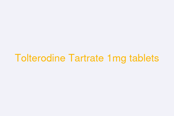 Tolterodine Tartrate 1mg tablets