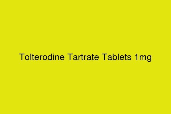 Tolterodine Tartrate Tablets 1mg