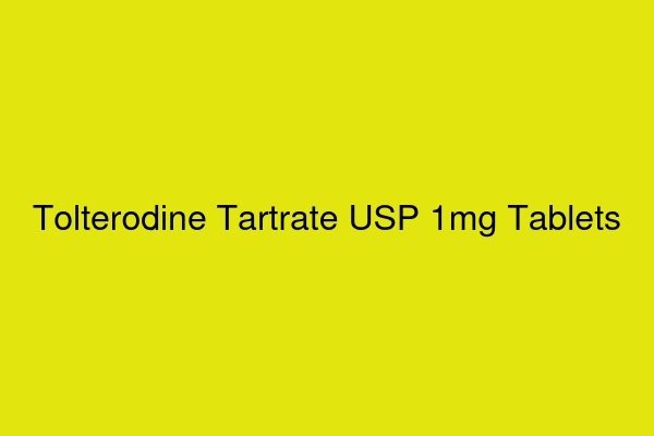 Tolterodine Tartrate USP 1mg Tablets