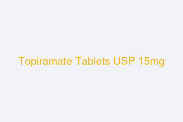 Topiramate Tablets USP 15mg